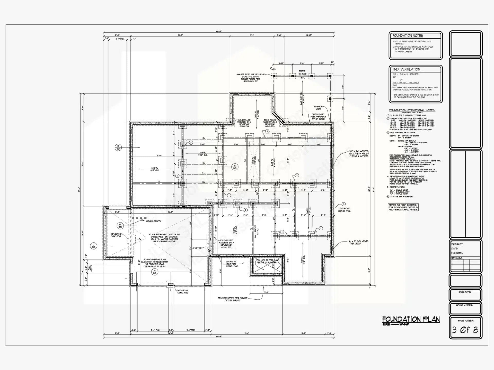 Foundation Plan with Structural