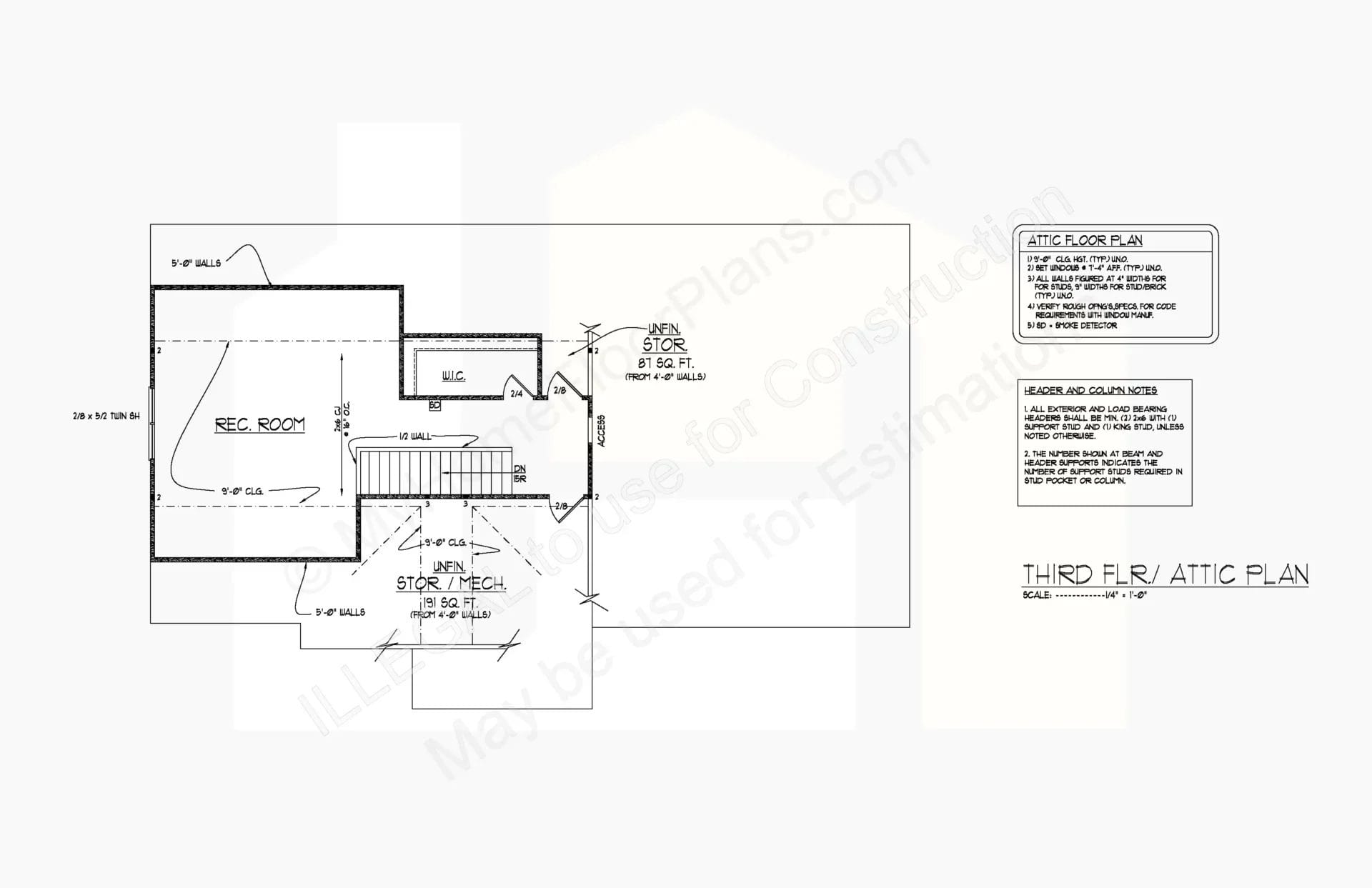 An architectural blueprint of a 14-1972 design, featuring detailed measurements and layouts for rooms, stairs, and windows. Annotations and labels describe dimensions and construction materials, accompanied by a comprehensive legend with symbols.