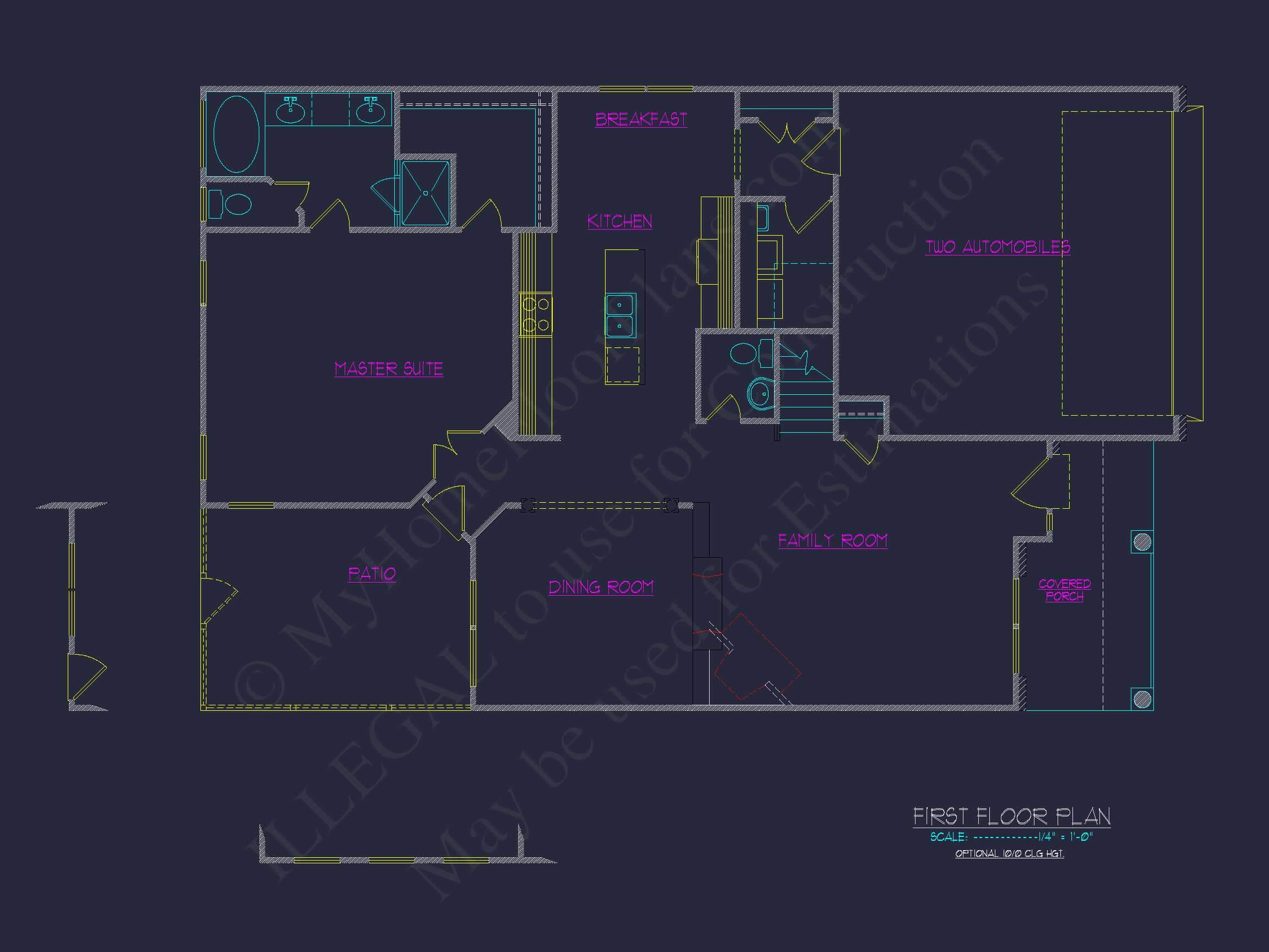 Modern Craftsman Home Plan: 5-Bedroom, 3.5-Bath Floor Plan