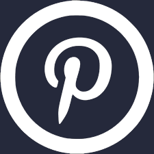 Logo of pinterest, featuring a stylized, white letter "p" resembling a pushpin, centered within a circular, dark blue background. the design symbolizes the platform's function for pinning and organizing ideas and inspirations.